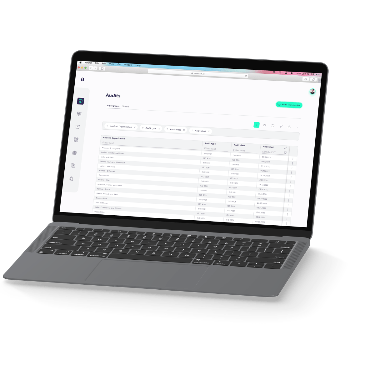 laptop with Assessin screen 1