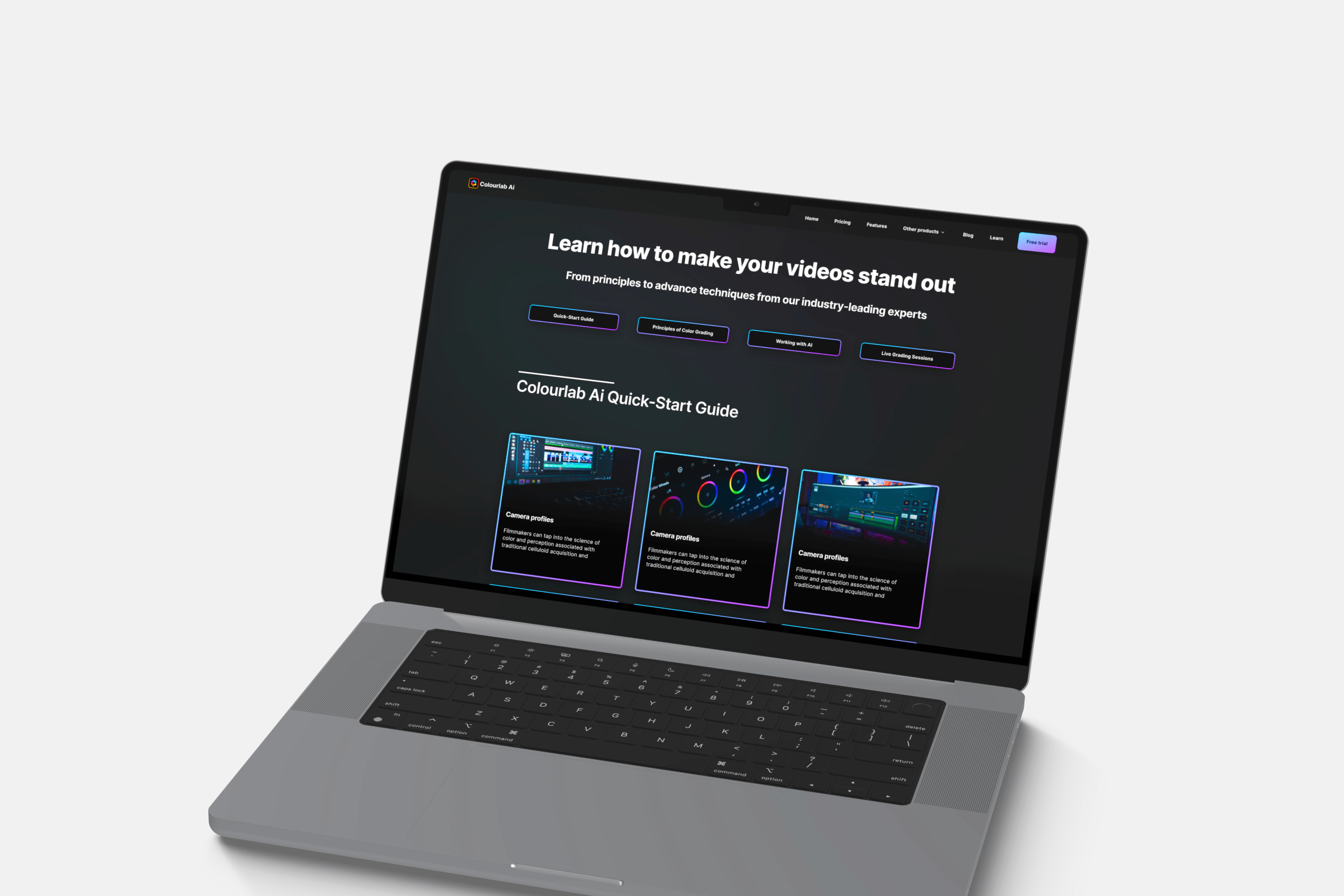 laptop with Colourlab AI screen