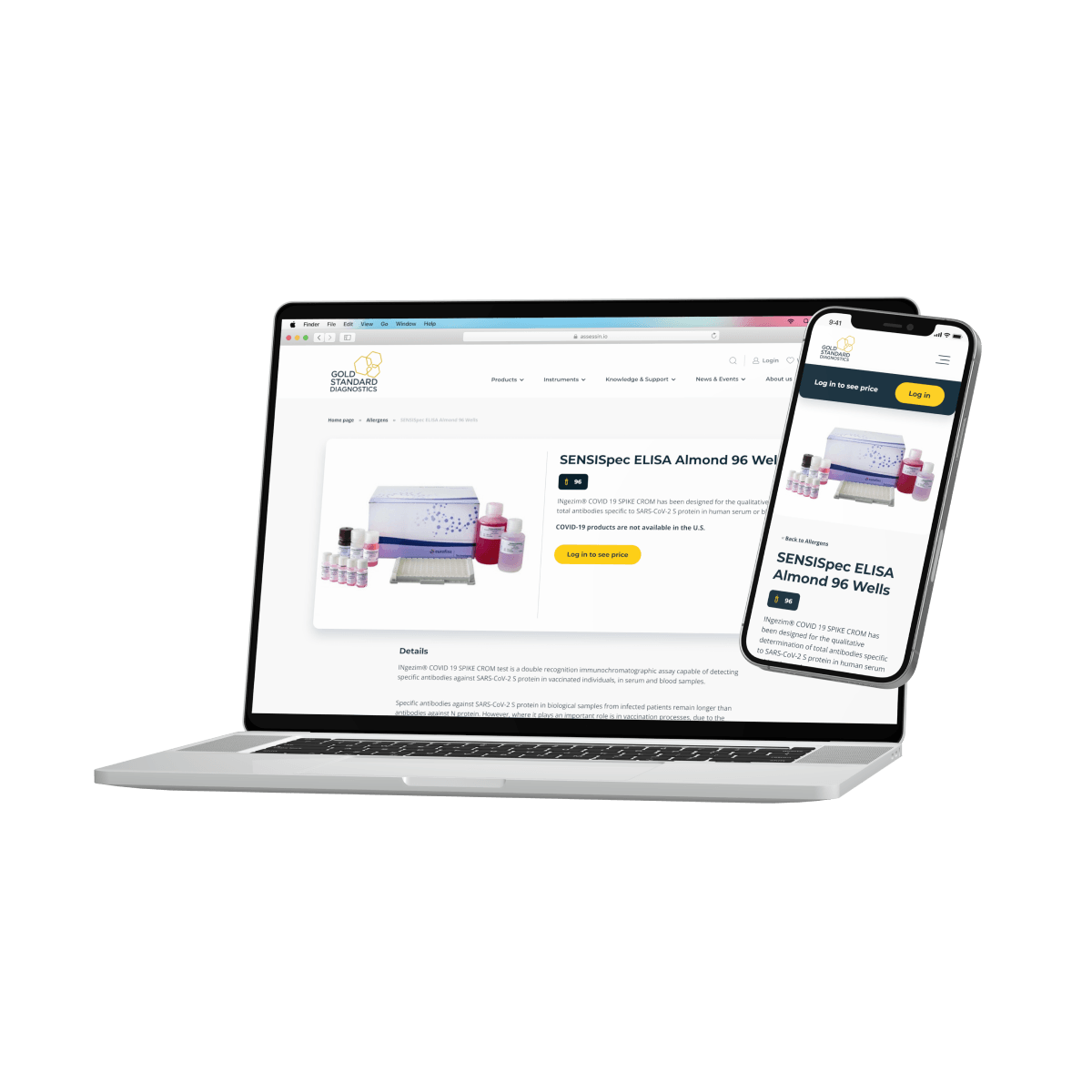 laptop and mobile with Eurofins screen 3