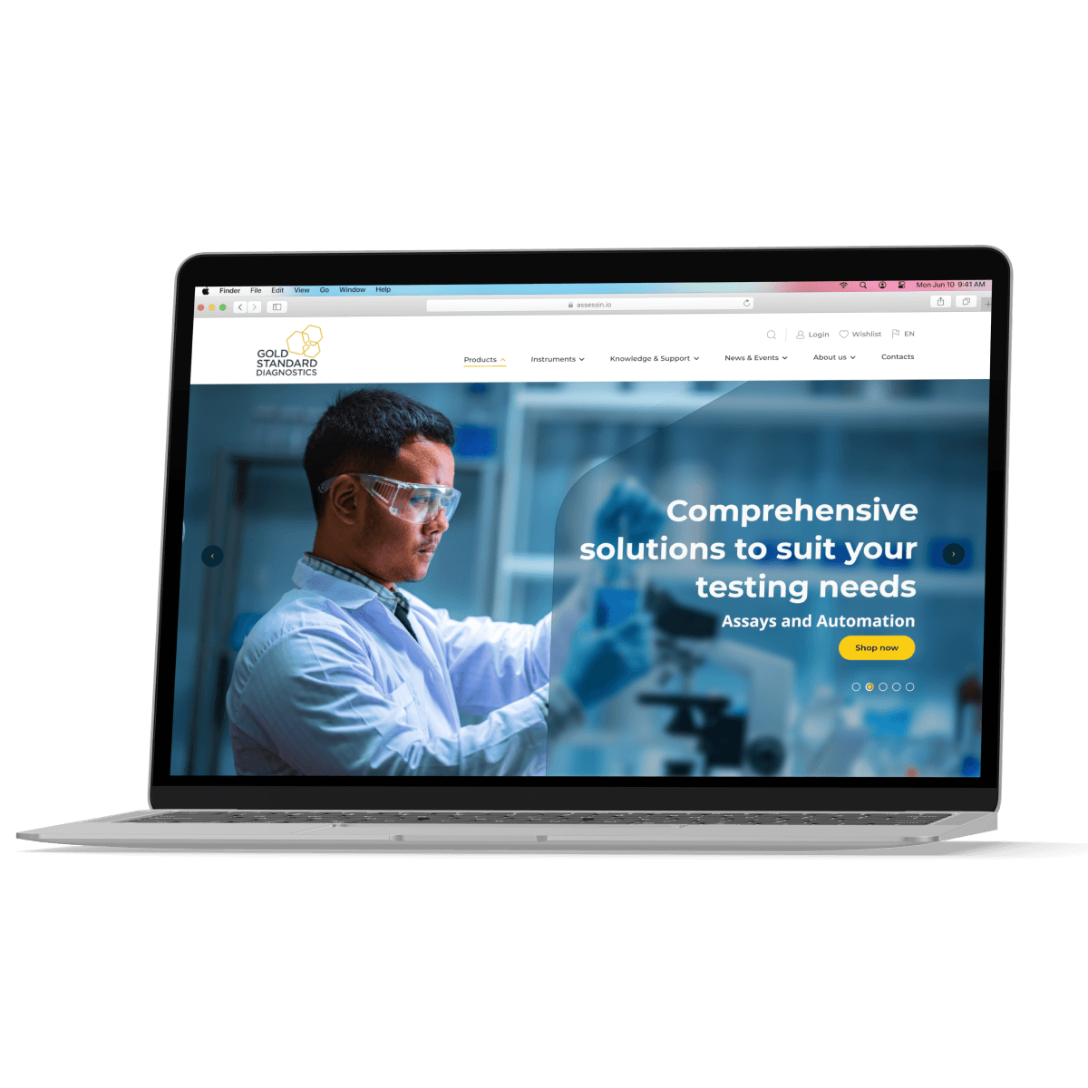 laptop and tablet with Eurofins screen