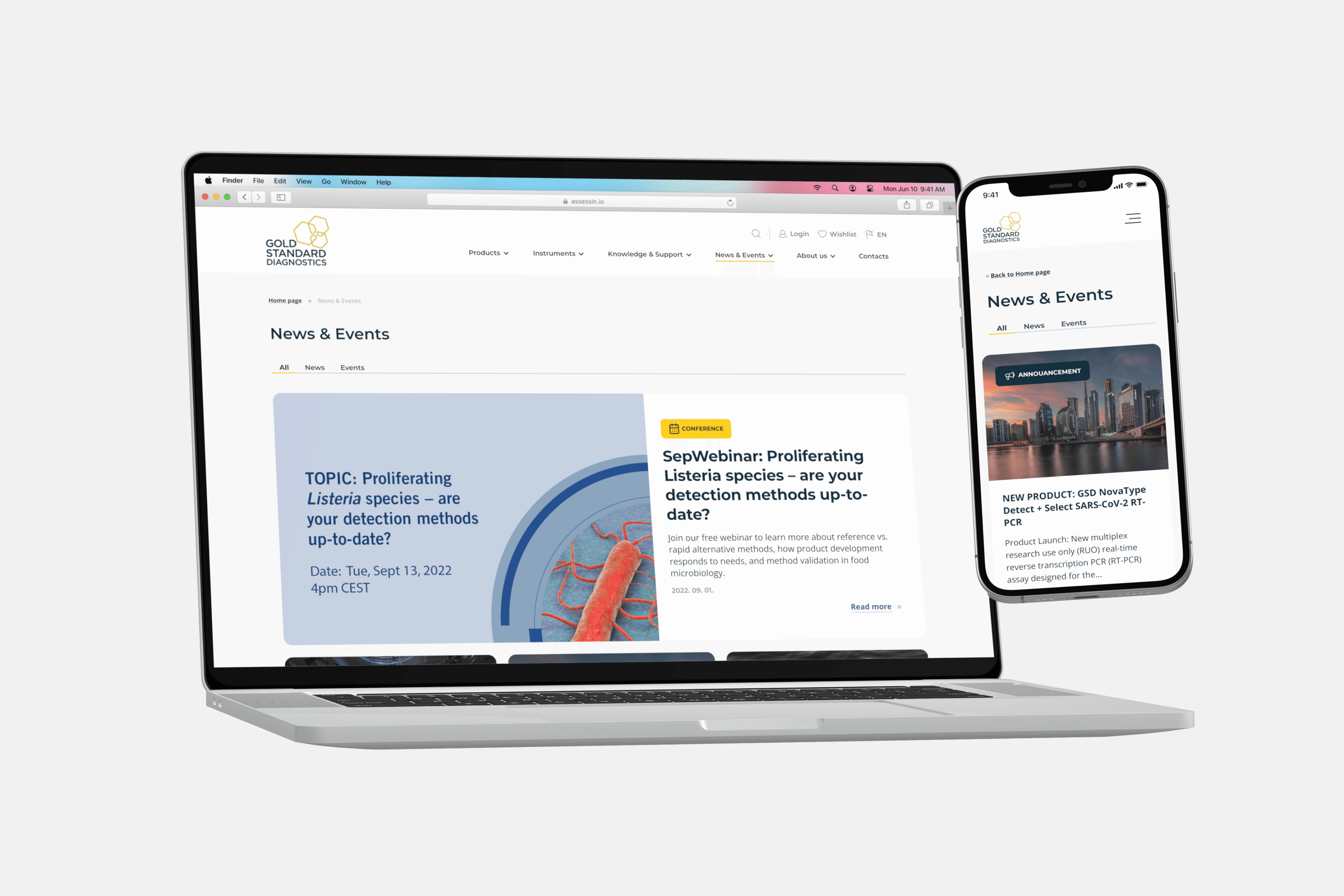 multiple screens with Eurofins design screenshots