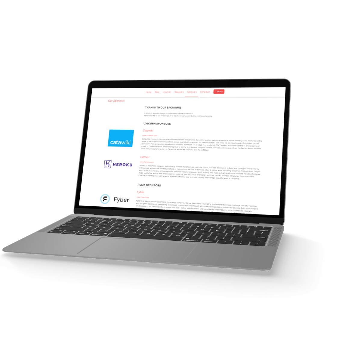 laptop with Euruko 2017 screen 3