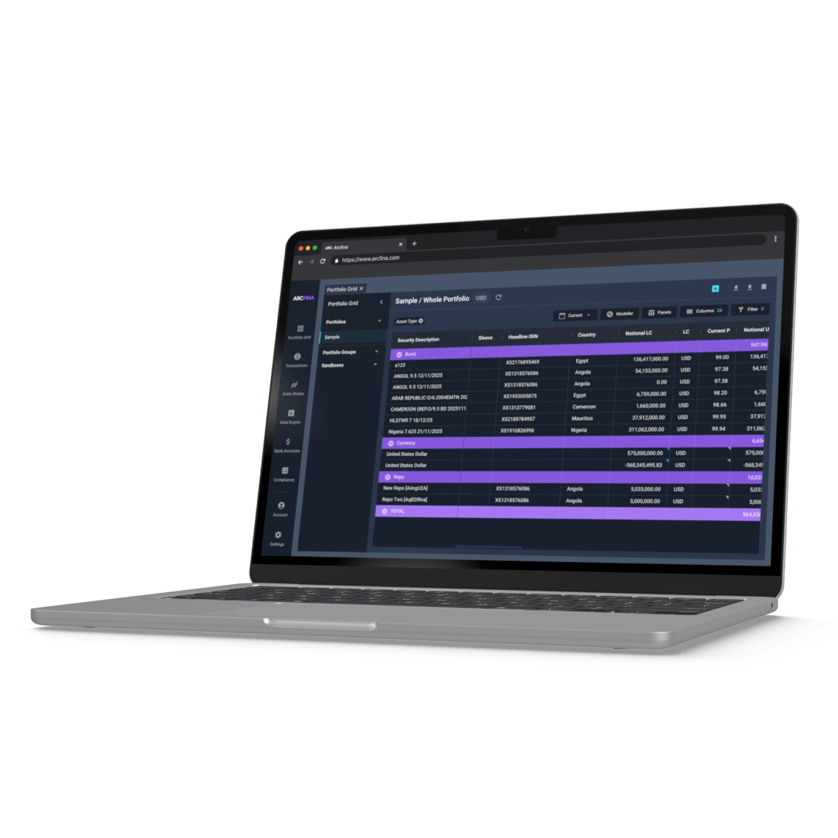 laptop with Fintech Startup screen 2