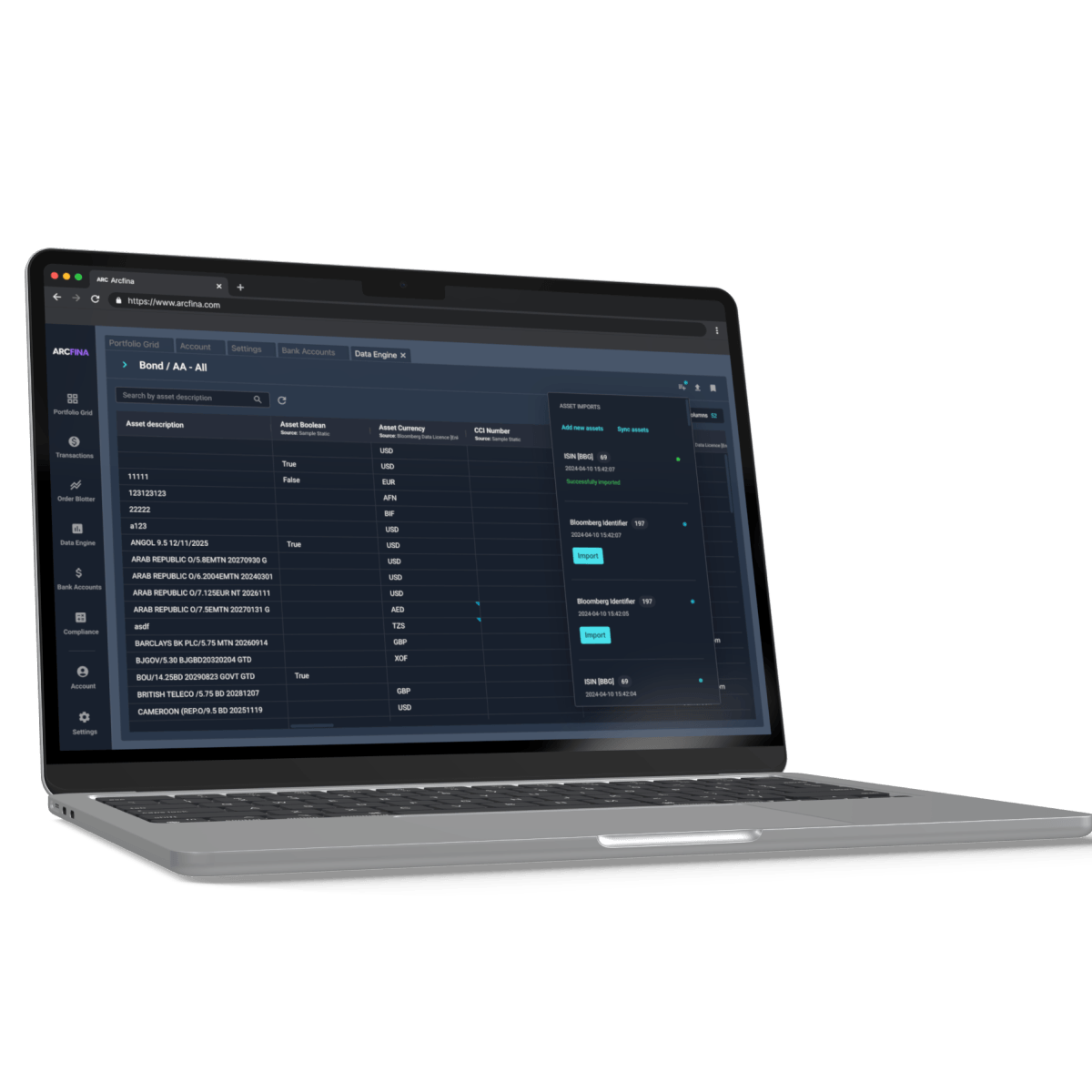 laptop with Fintech Startup screen 4