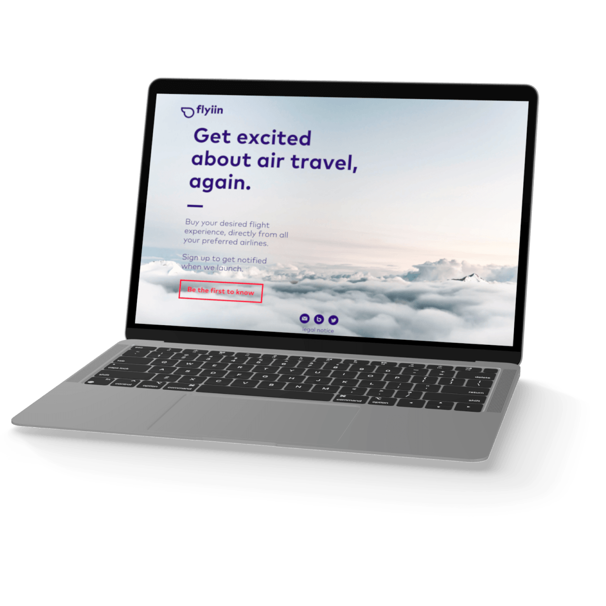 laptop with Flyiin screen 1