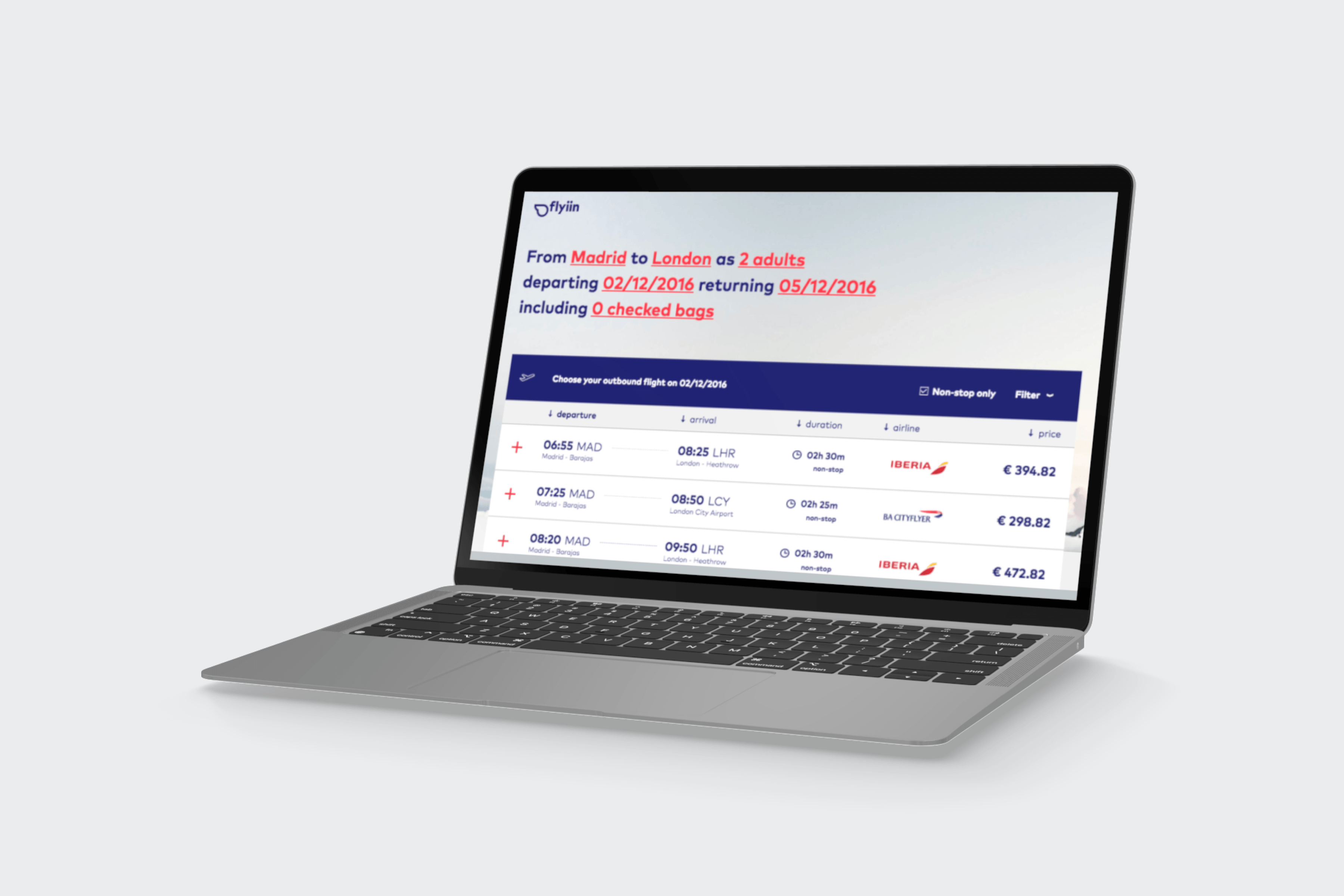 laptop with Flyiin screen 2