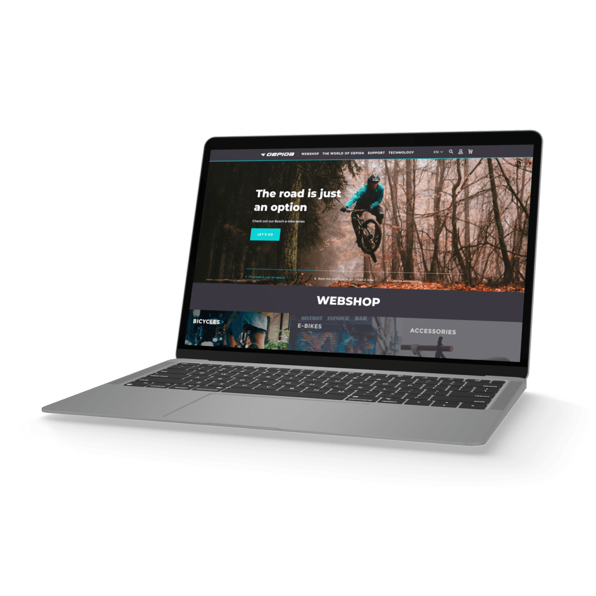 laptop with Gepida screen