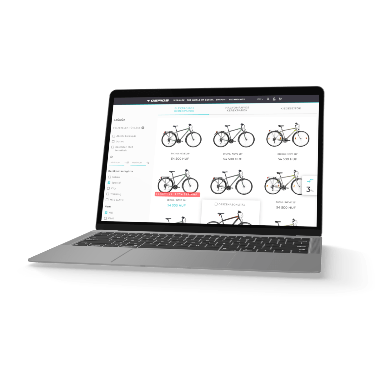 laptop with Gepida screen 3