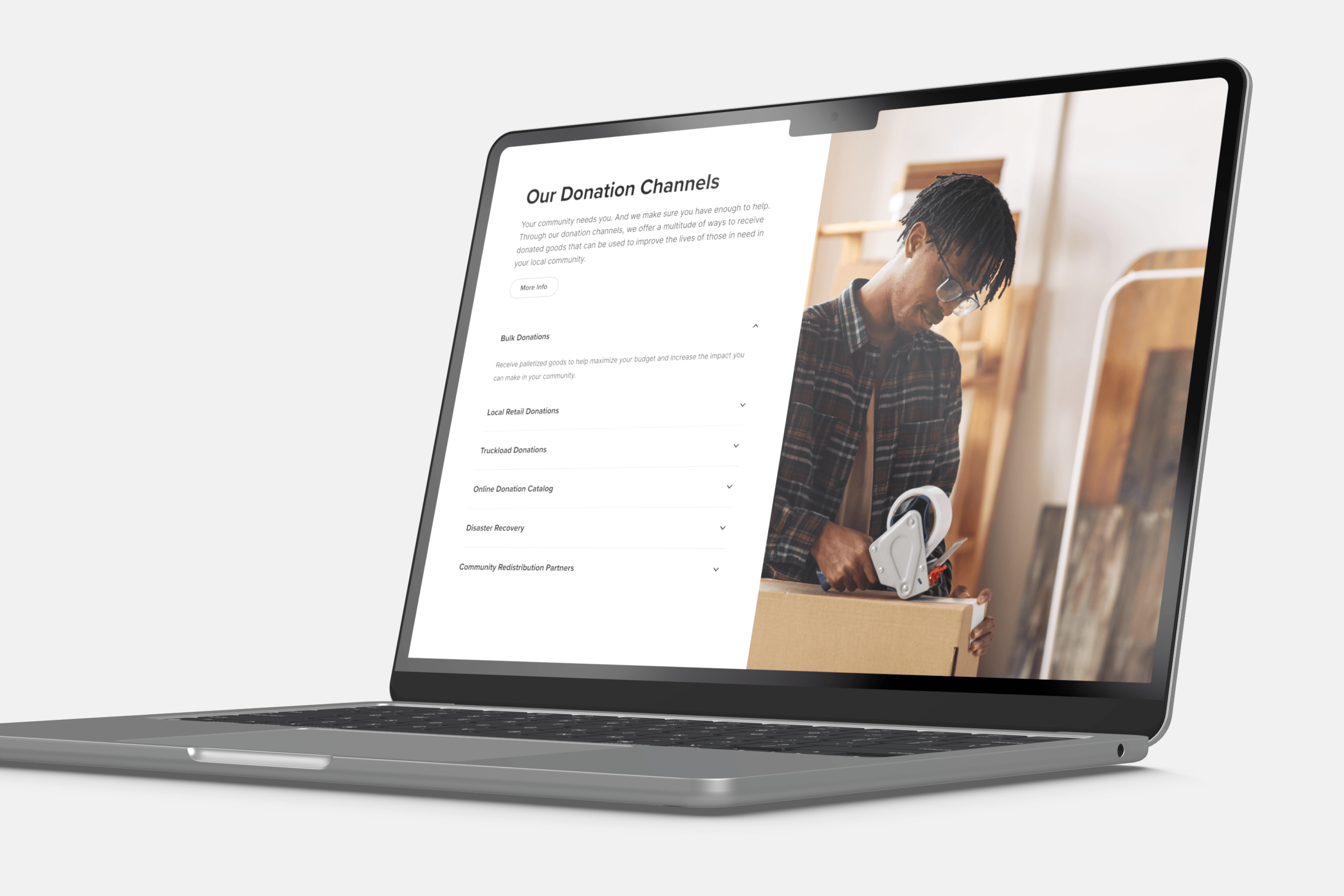 laptop with Good360 screen