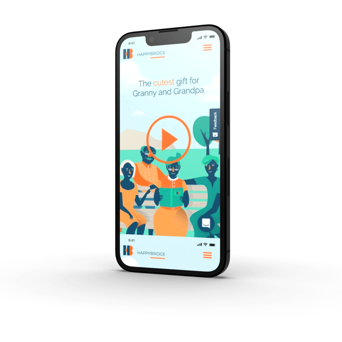 mobile with Happy Bridge screen