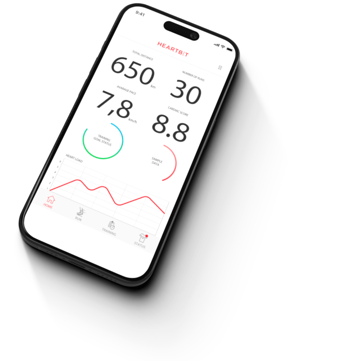 mobile with HeartBit screen 1