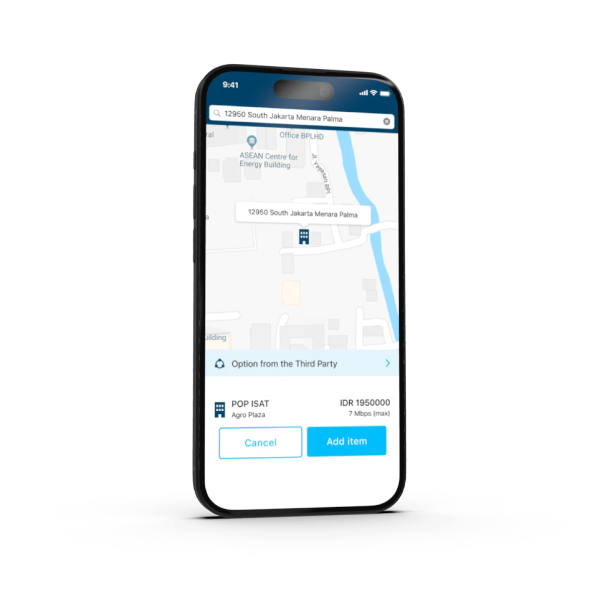 mobile screen with Indosat 3
