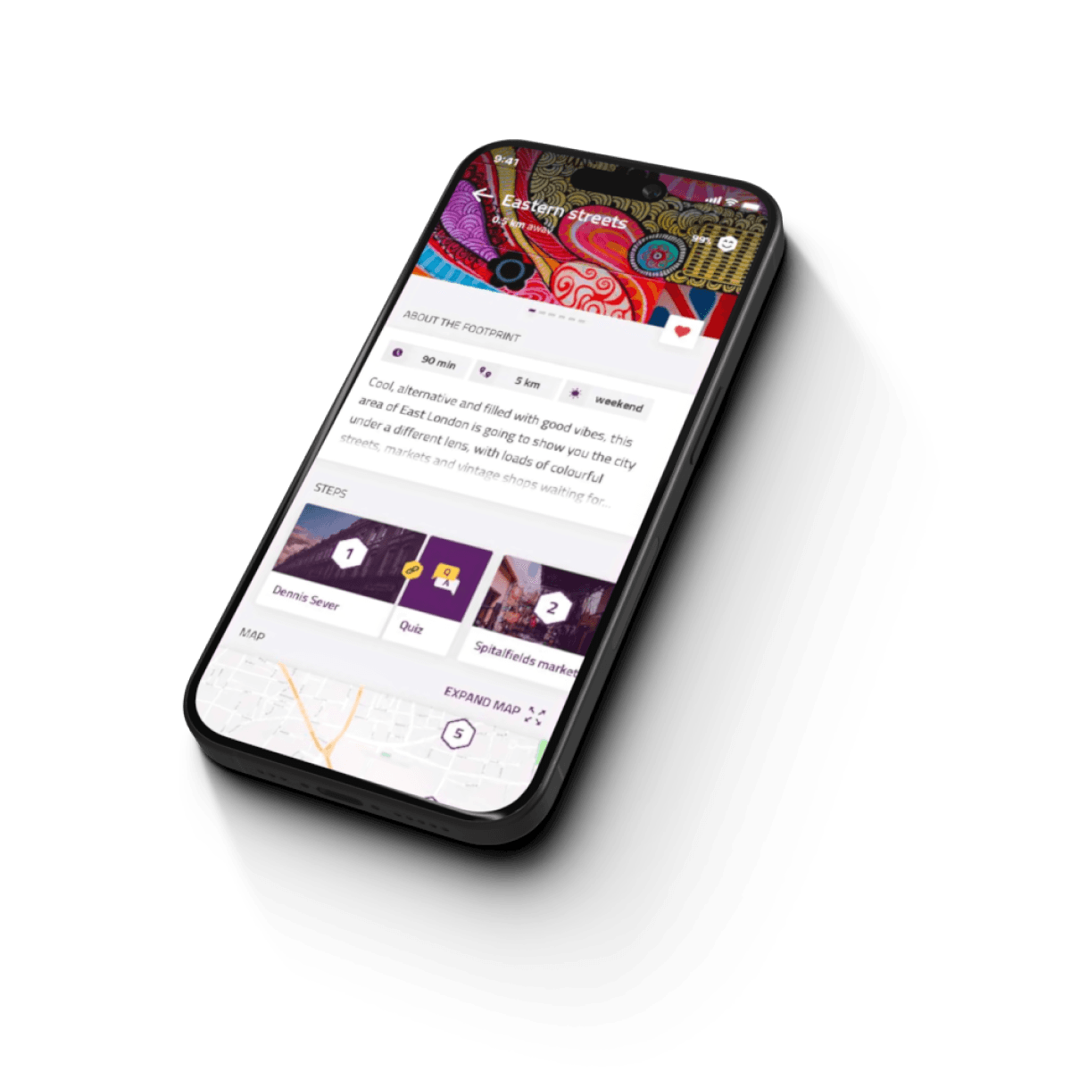 mobile screen with Like Locals 1