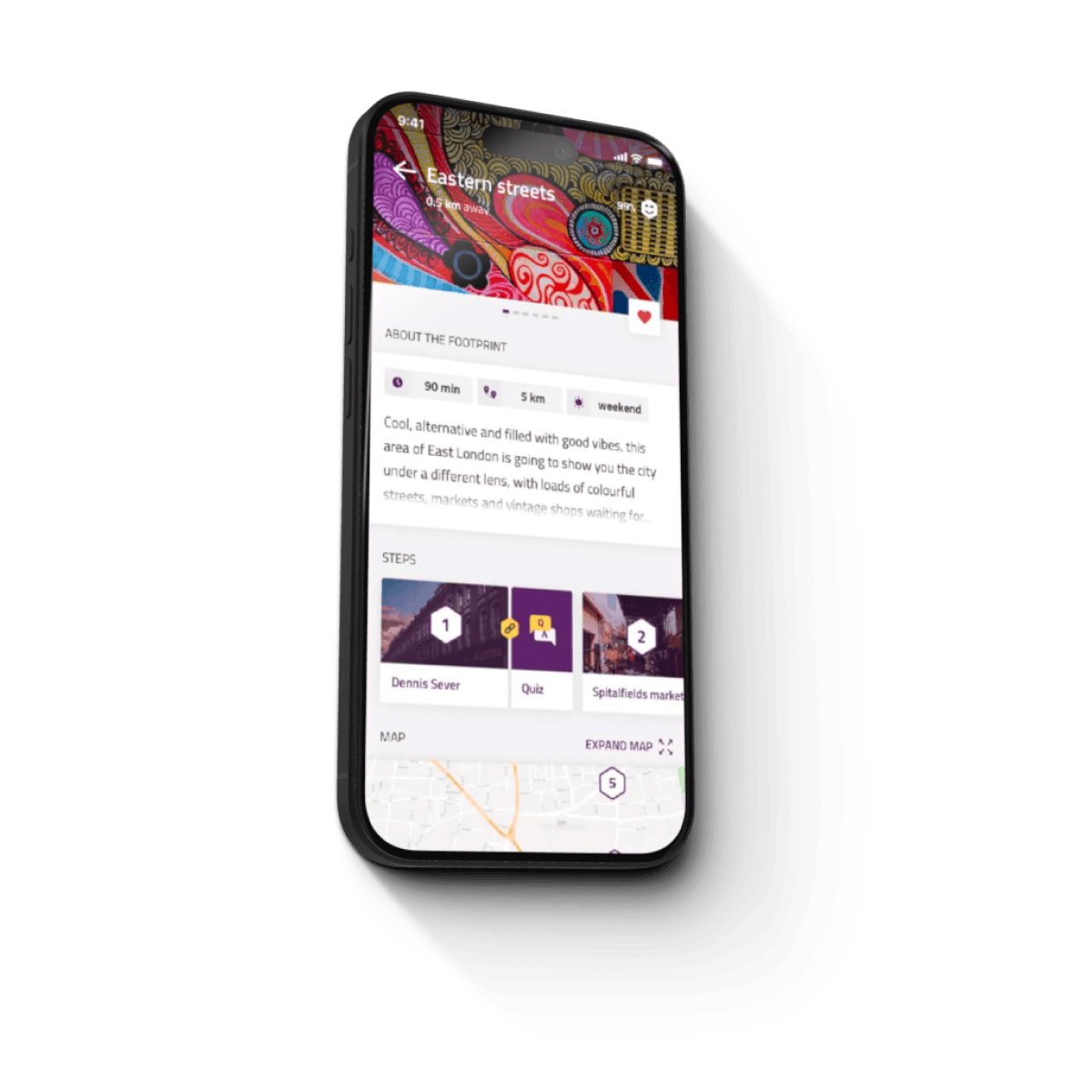 mobile screen with Like Locals 2