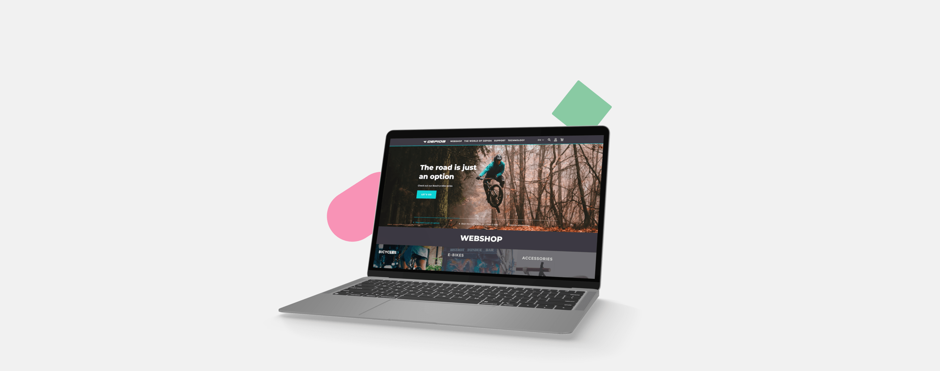 laptop with Gepida screen