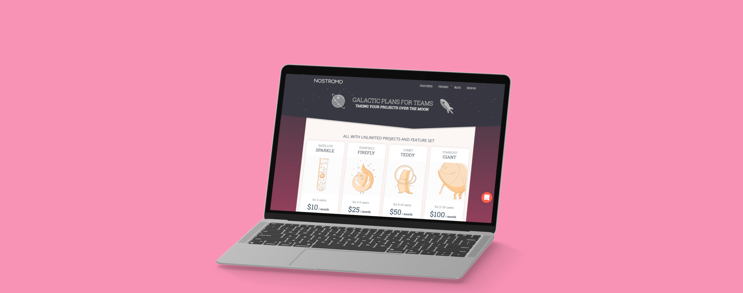 laptop with Nostromo screen